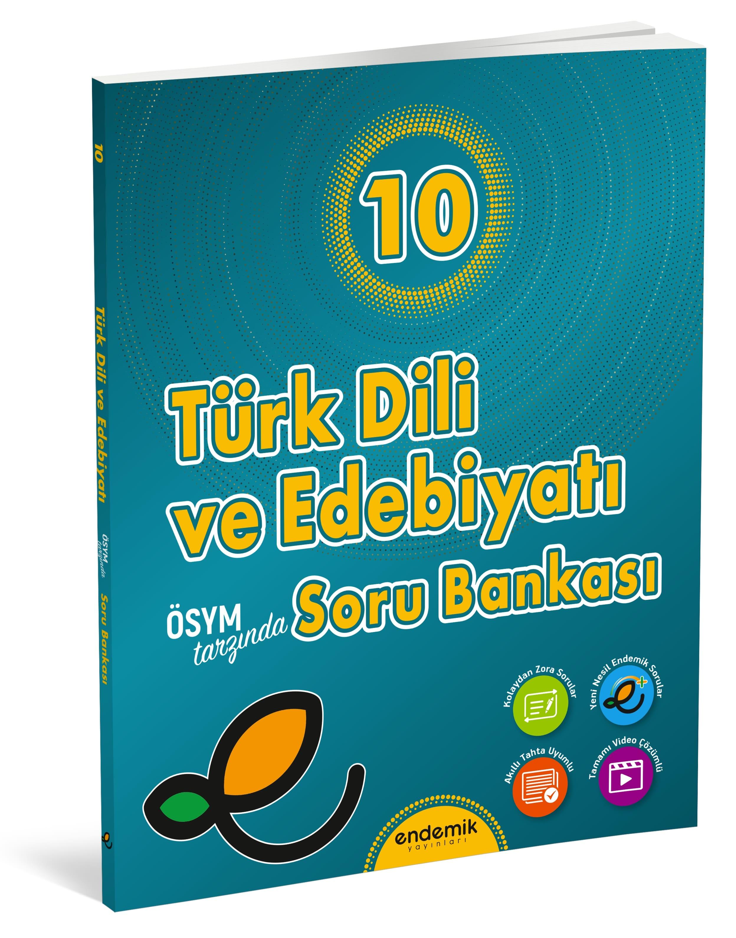 Endemik Yayınları 10.Sınıf Türk Dili ve Edebiyatı Soru Bankası- Yeni Müfredat